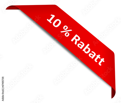 Schild Ecke 10 % Rabatt