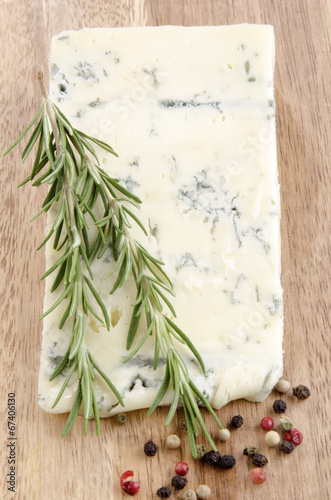 gorgonzola cheese on a wooden board
