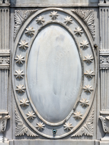 Oval blank crest with islamic ornament, Istanbul photo