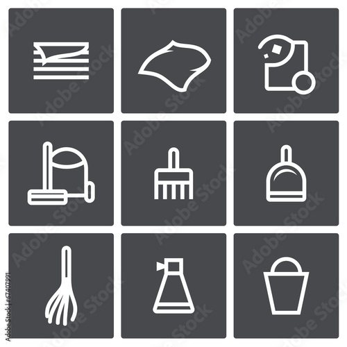 Cleaning icon set