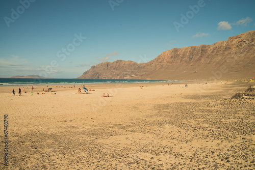 Beach view at Caleta de Famara  Lanzarote