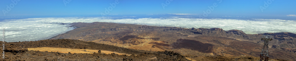 Ucanca Valley Panoramic from the top of the Teide volcano
