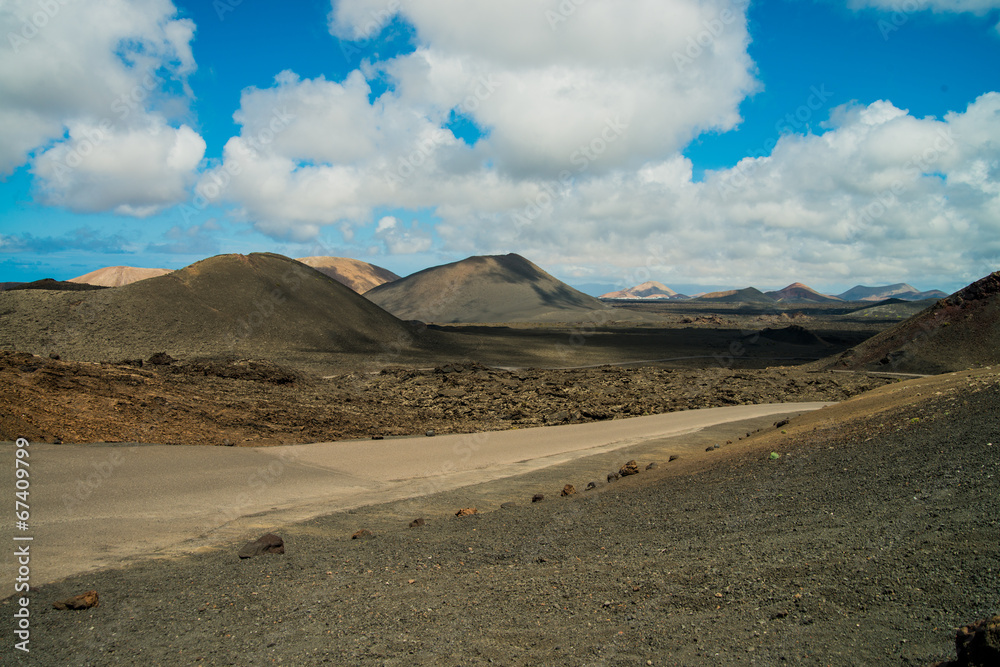 mountain view at Lanzarote natural park Timanfaya mountain view at Lanzarote natural park Timanfaya
