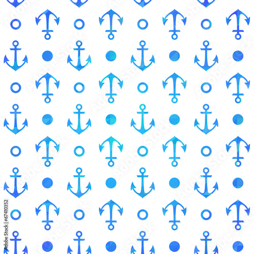 Stylish geometric seamless nautical pattern © Yuzach