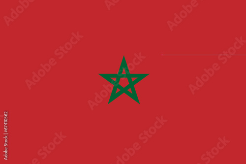 National flag of Kingdom of Morocco