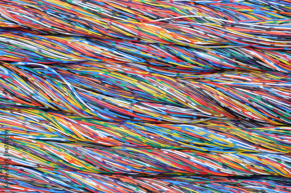 Colored cables in the global networks