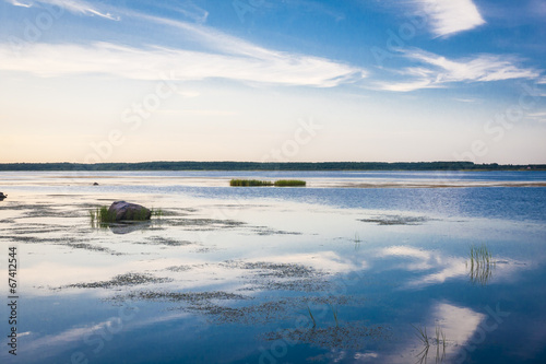 Amazing sunset in Hapsalu -Baltic Sea, Eesti photo