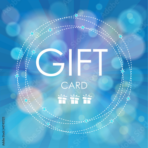 Beautiful gift card, vector illustration.