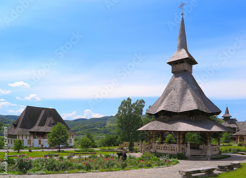 Barsana monastery complex in Maramures in Romania
