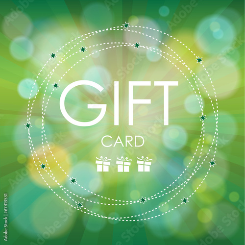 Beautiful gift card, vector illustration.