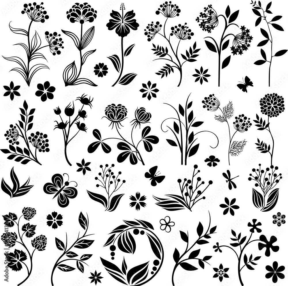 Graphic flowers