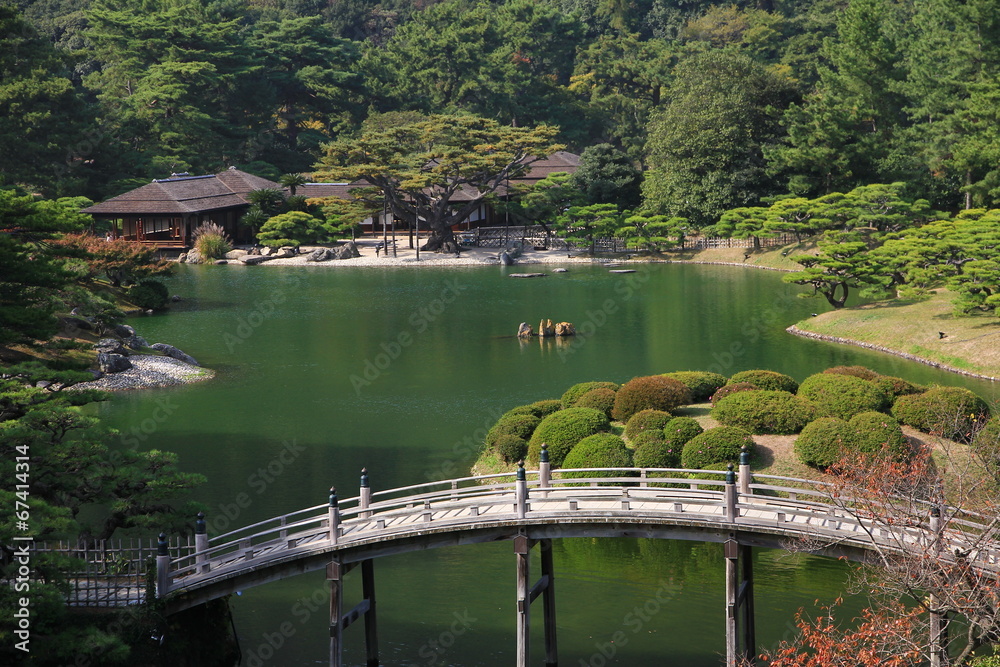 Obraz premium Ritsurin Garden in Takamatsu, Japan