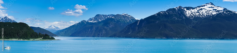 Beautiful view of Haines city near Glacier Bay, Alaska, USA