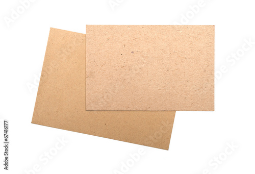 Brown envelopes Cardboard sheet of recycle paper gift cards and © Olga Kovalenko