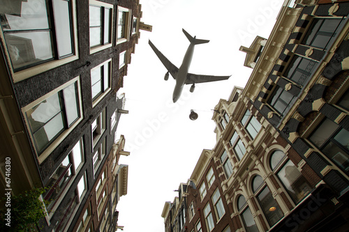 plane over Amsterdam photo