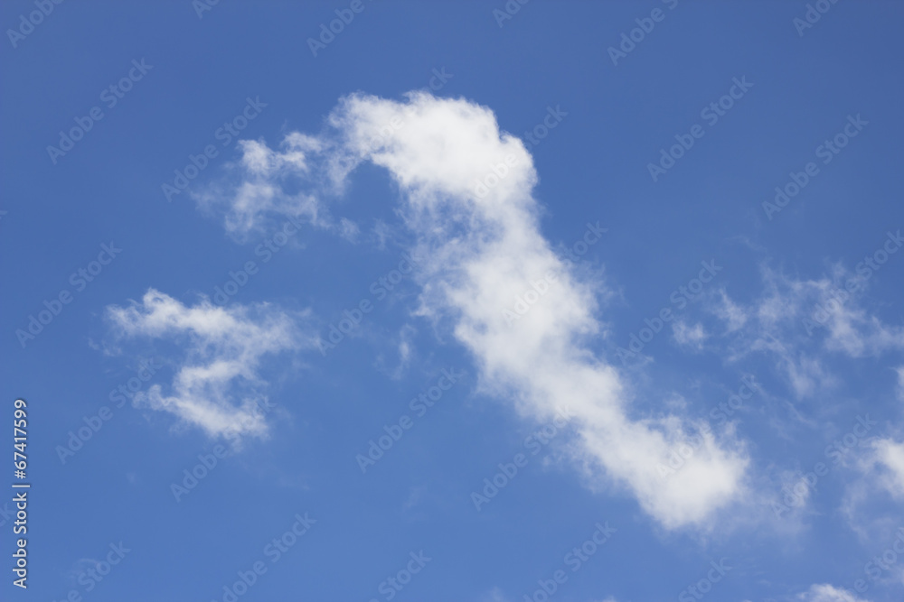 clouds in the blue sky