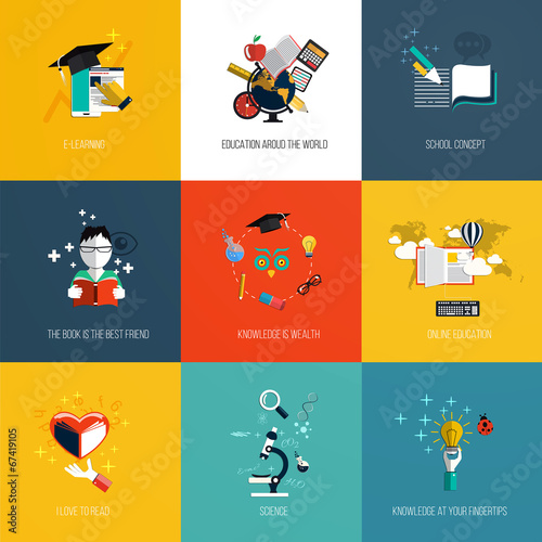 Set of education icons