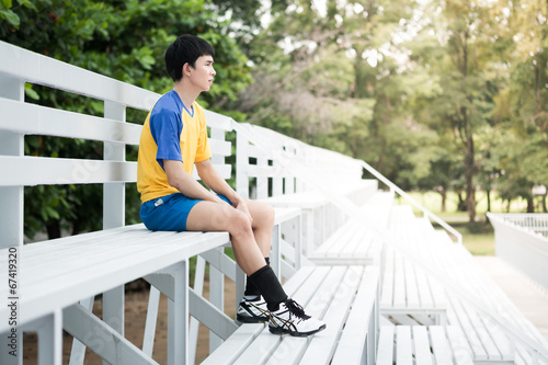 Asian man in sportsware
