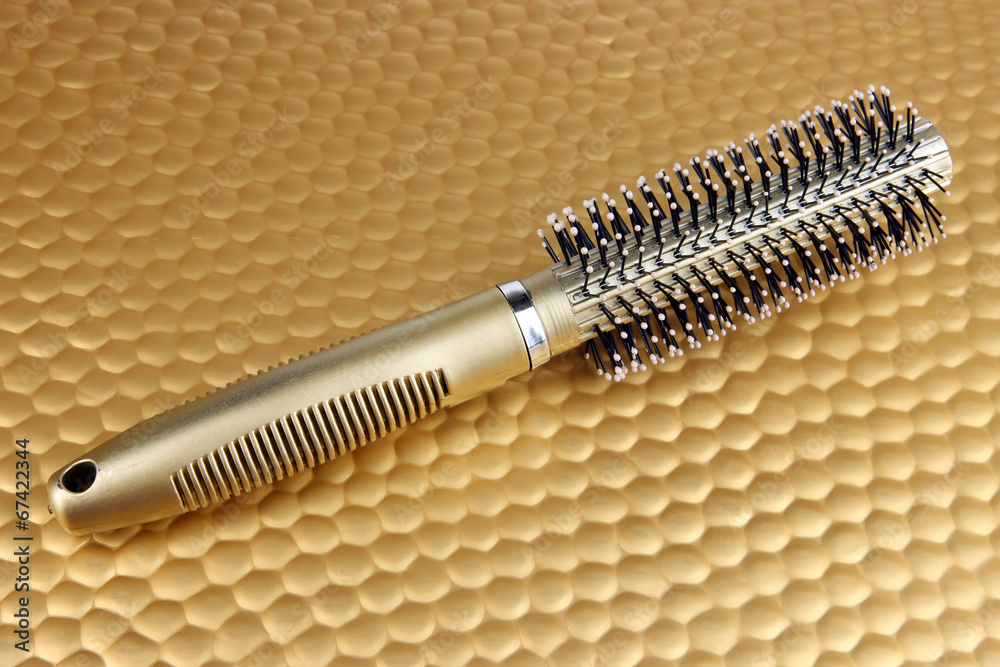 Hairbrush on color background Hairbrush on color background