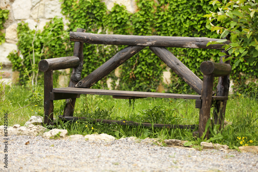 Wooden old bench
