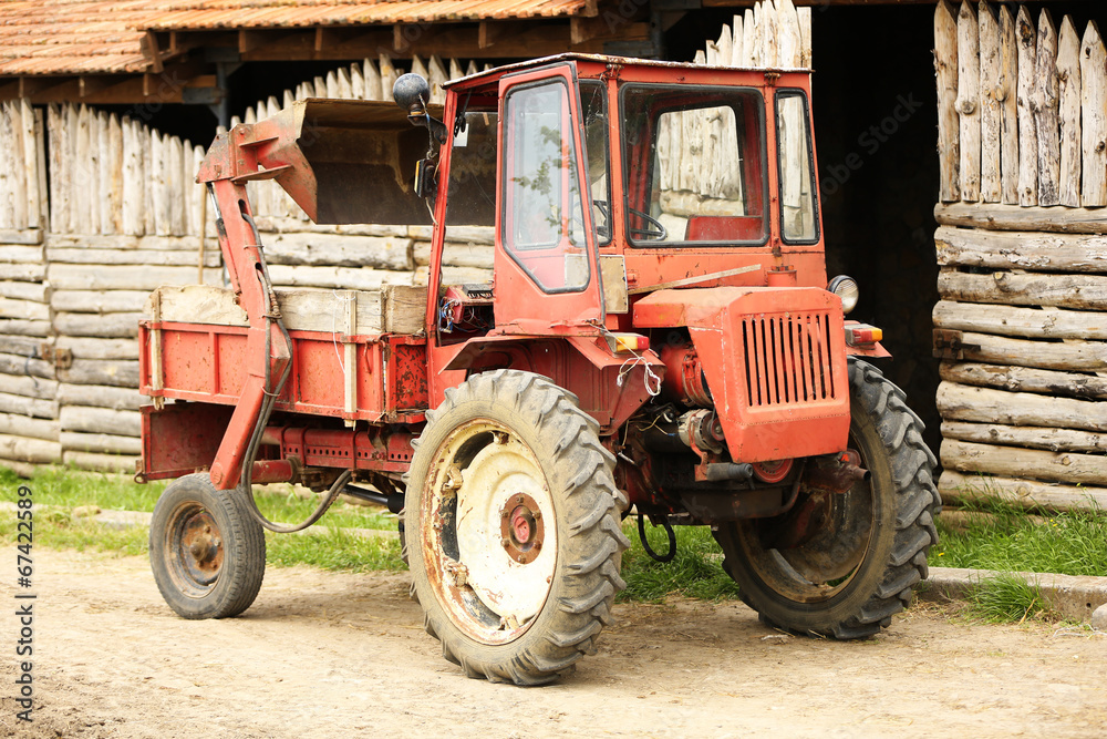 Fototapeta premium Old retro tractor