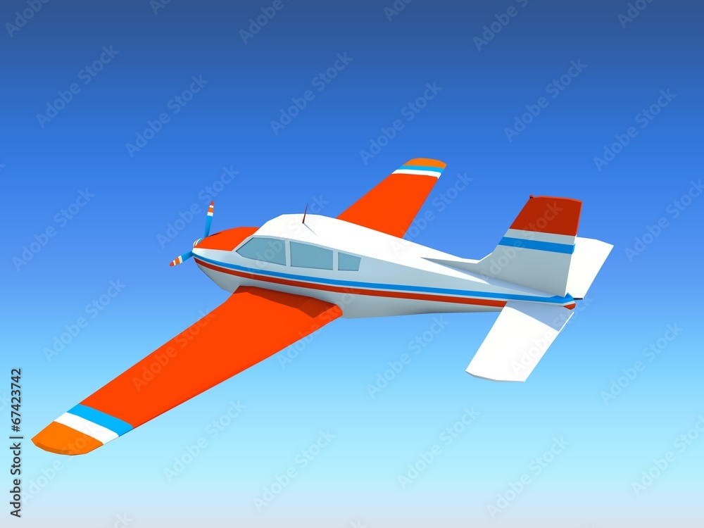 Naklejka premium Plane in the sky