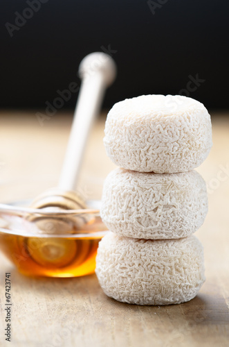 French fresh goat cheese and honey