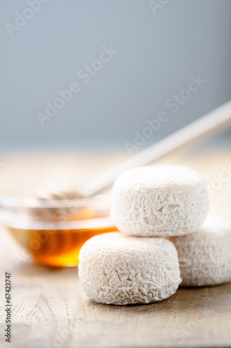 French fresh goat cheese and honey