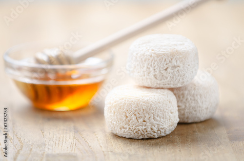French fresh goat cheese and honey