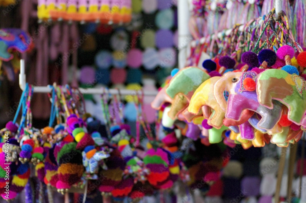 Fototapeta premium colorful elephant decoration keychian