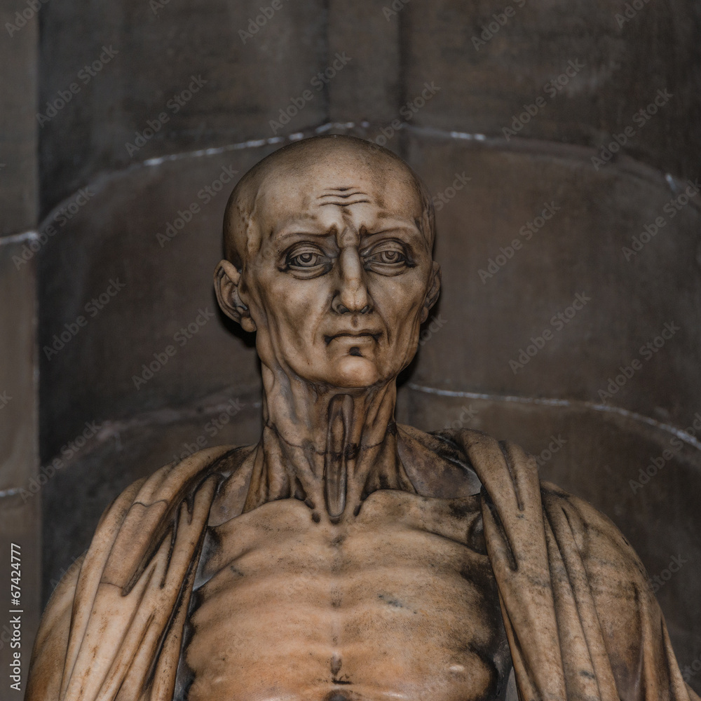 Statue of St. Bartholomew in Milano's Cathedral, Duomo, Italy Statue of St. Bartholomew in Milano's Cathedral, Duomo, Italy