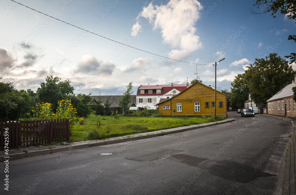 Street in Kuressaare (Saaremaa island, Estonia, Europe)