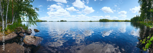Lake Rutajarvi summer panorama (Finland). #67428186