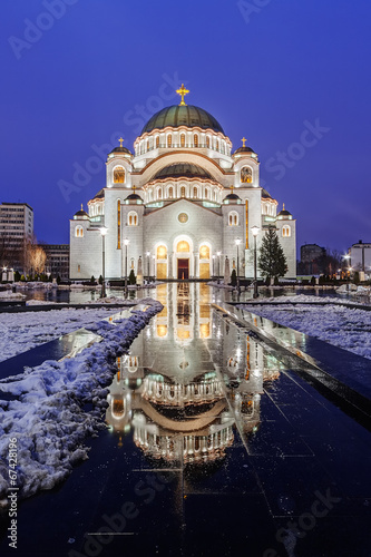 Obraz na płótnie Saint Sava Temple w salonie