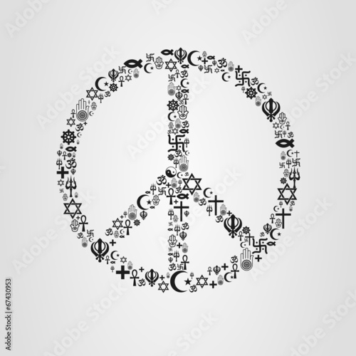 Plakat Religions Peace Shape