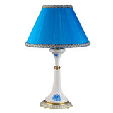 Ornamental vintage table lamp isolated on white with clipping pa