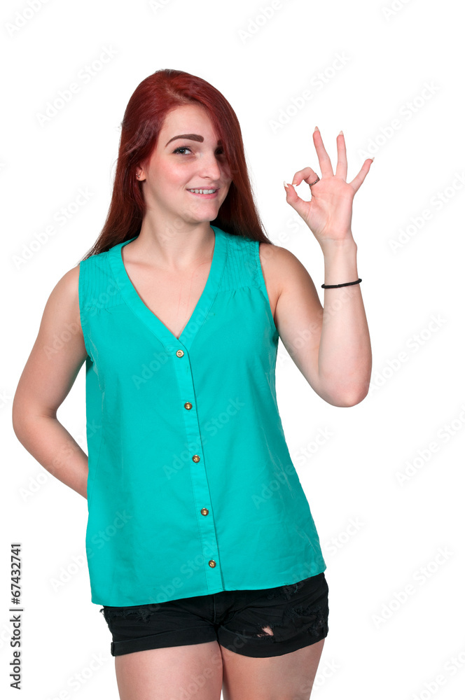 Woman Okay Sign Woman Okay Sign