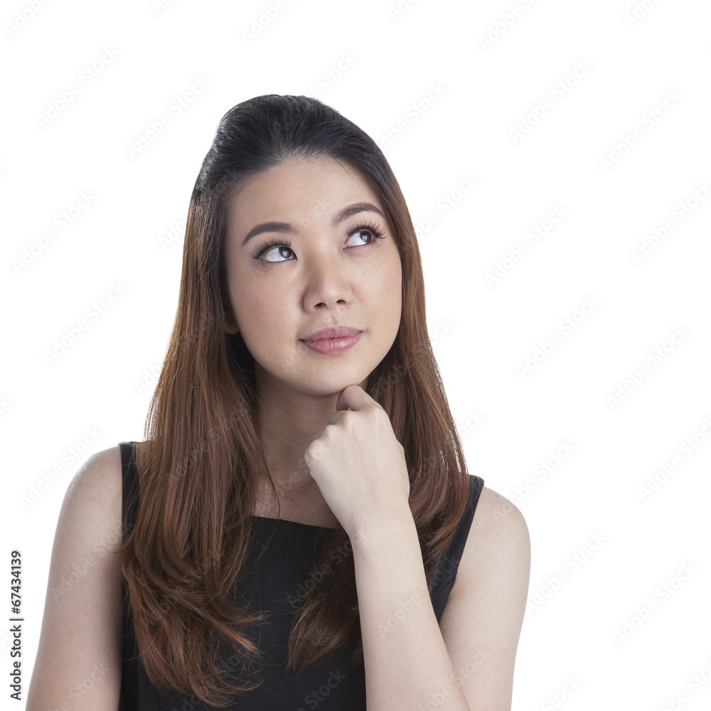Portrait of happy young business woman isolated Portrait of happy young business woman isolated