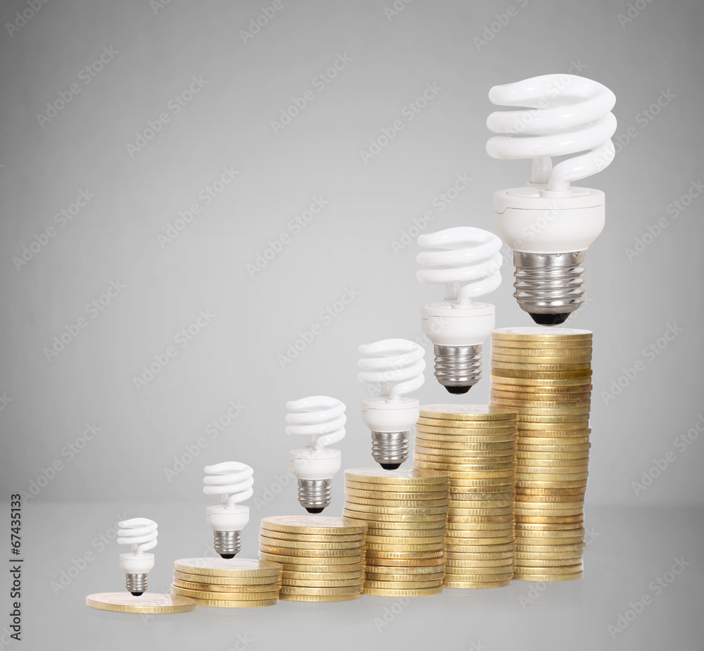 Money saved in different kinds of light bulbs Money saved in different kinds of light bulbs