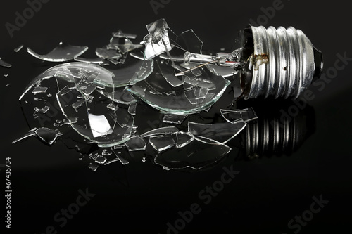 smashed light bulb