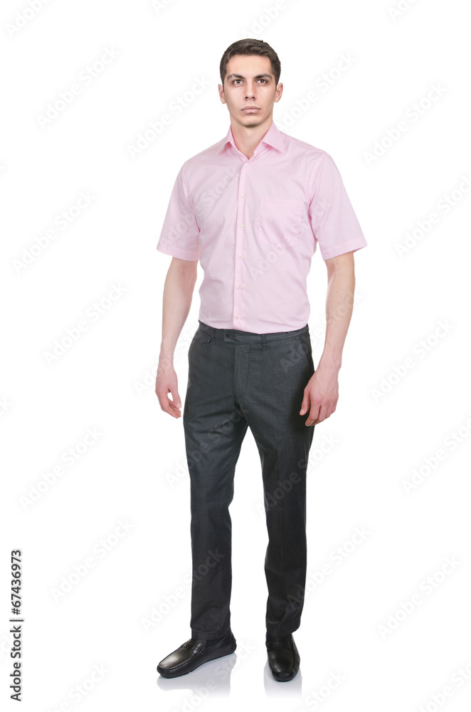 Man in fashion look isolated on white Man in fashion look isolated on white