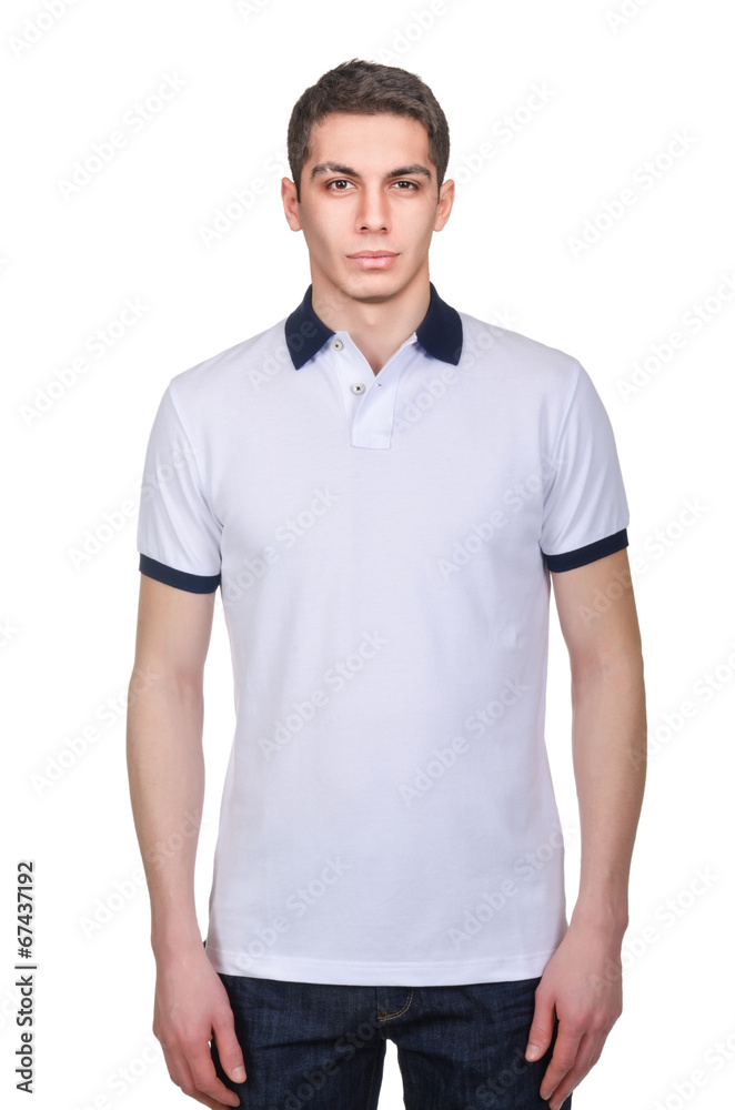 Fototapeta premium Male t-shirt isolated on the white background