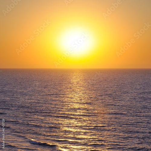 Beautiful sunset above the sea