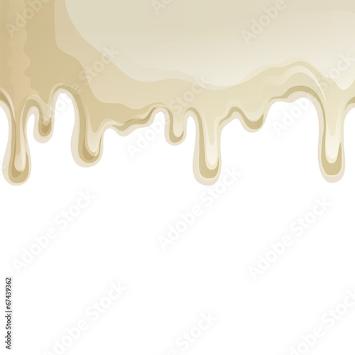 White chocolate drips background