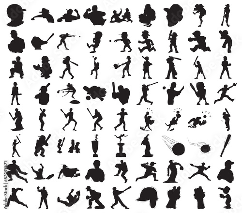 Many Baseball Silhouettes (part 2)