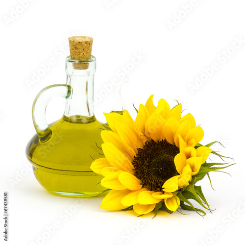 sunflower oil and sunflowers