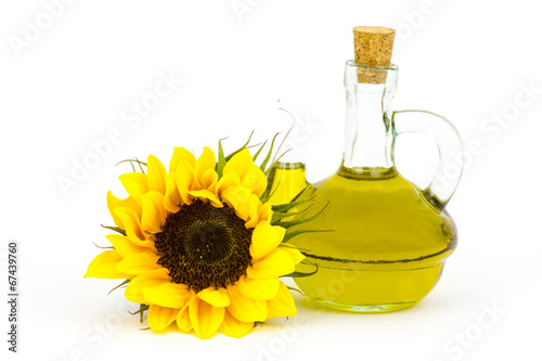 sunflower oil and sunflowers