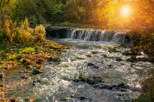 The Issole is a little stream in Provence, South of France. Here is a view at sunset. photo