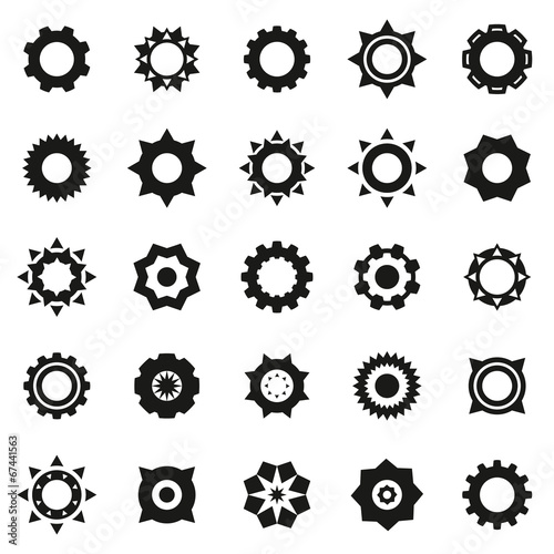 Gears icons set