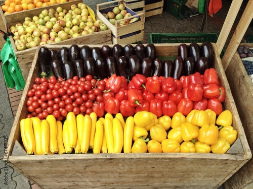 German flag made of colorful vegetables 
